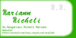 mariann micheli business card